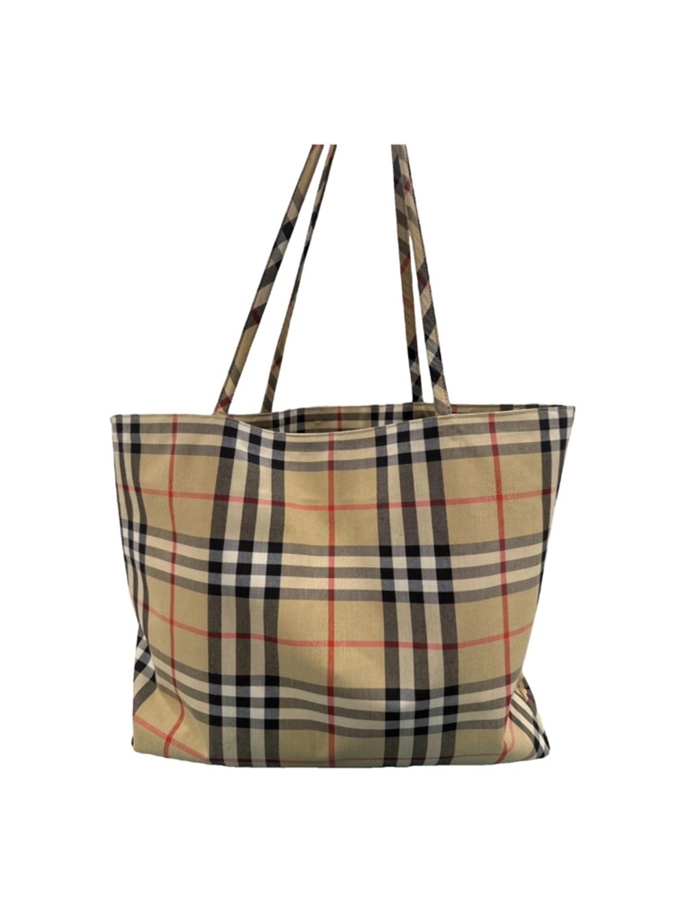 Burberry London Vintage Nova Check Canvas Tote Bag With COA - Picture 3 of 8